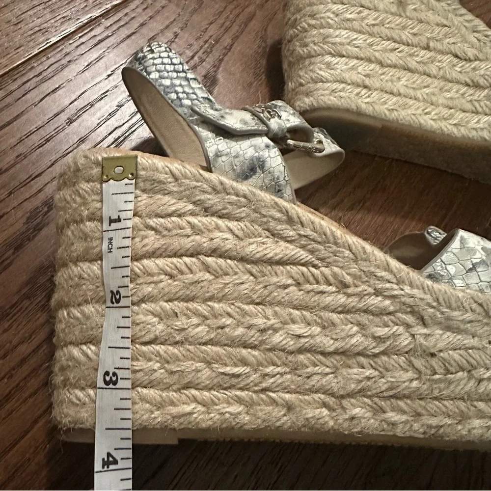 Sam Edelman Platform Espadrille Sandal Maura Snake Skin 8.5 Like New